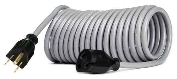 coiled retractable extension cord