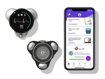 Image of Eko CORE 500™ Digital Stethoscope (left) and Z1608 Smartphone App